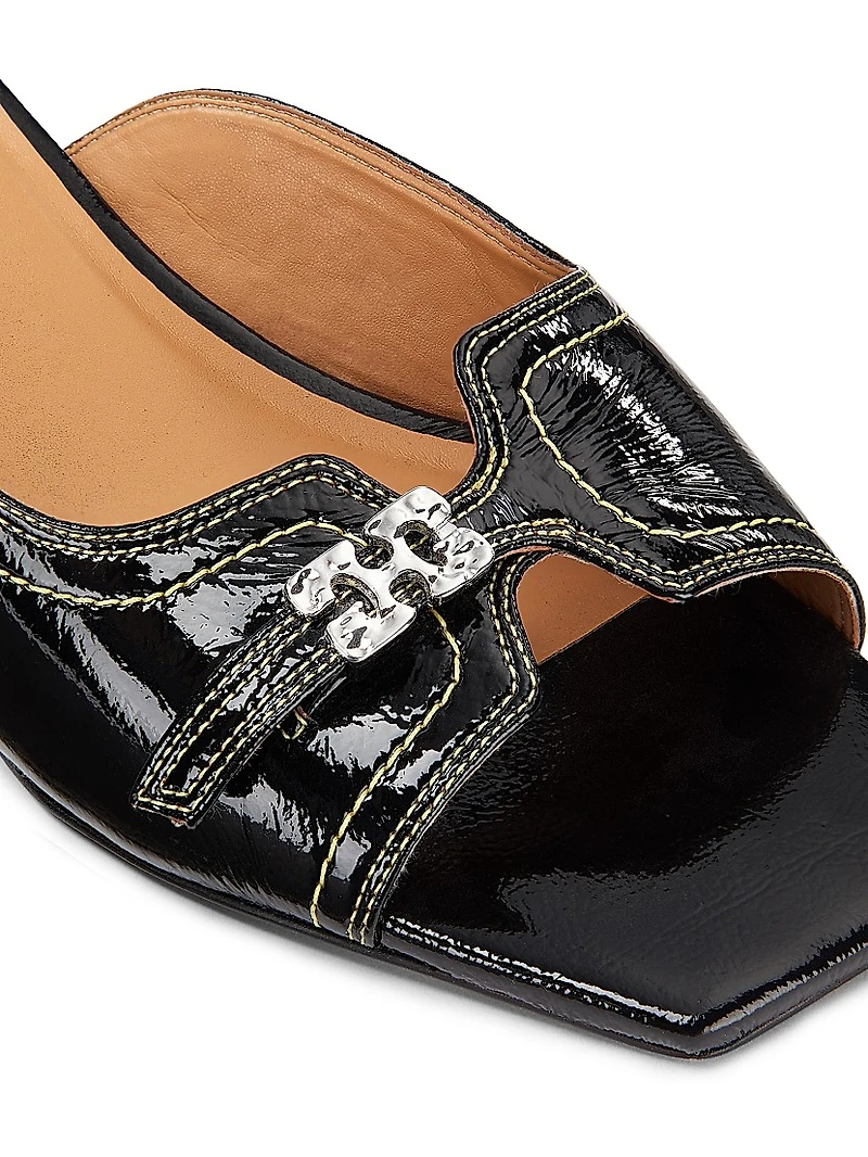 Butterfly Wedge Mule Sandals