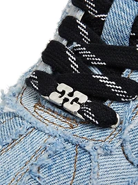08 Denim Raw Edge Sneakers