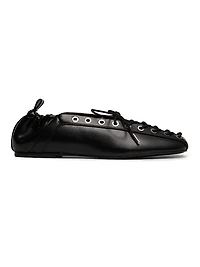 Lace-Up Ballerina Flats