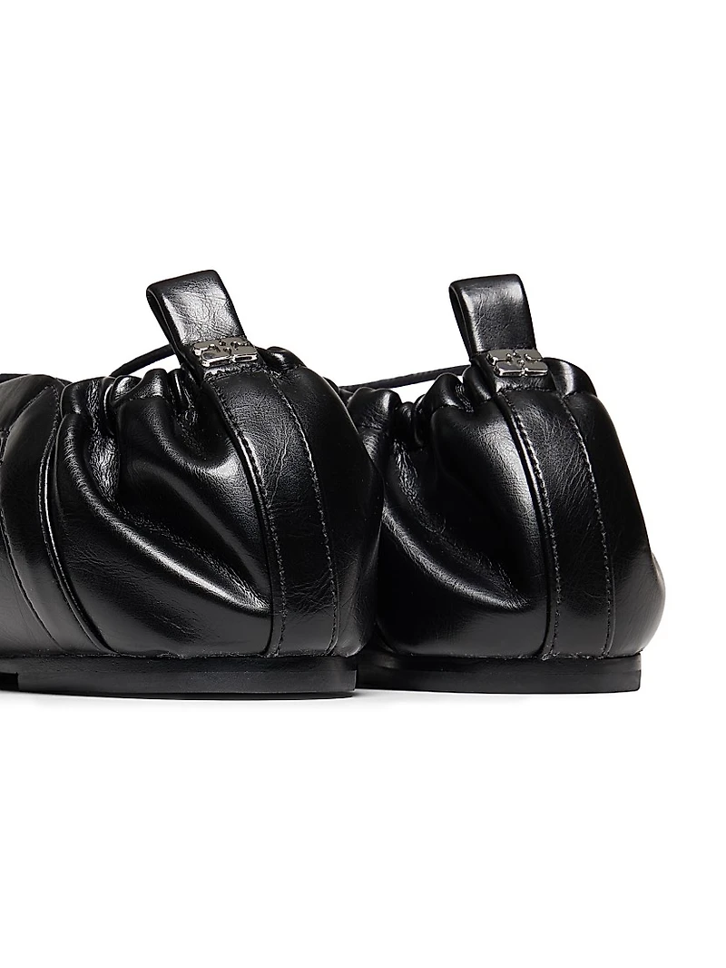 Lace-Up Ballerina Flats