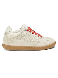 08 Canvas Raw Edge Sneakers