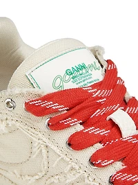 08 Canvas Raw Edge Sneakers