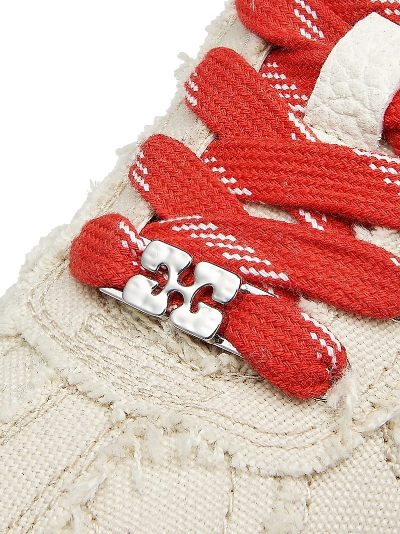 08 Canvas Raw Edge Sneakers