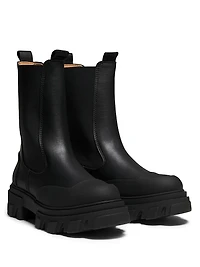 Logo Leather Chelsea Boots