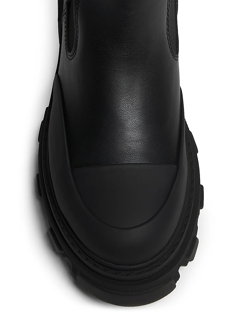Logo Leather Chelsea Boots