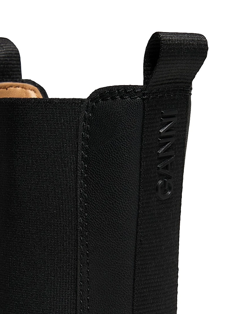 Logo Leather Chelsea Boots