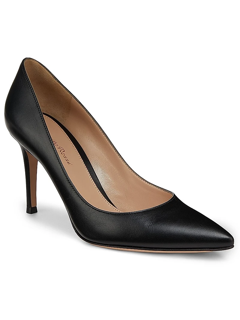 85MM Leather Stiletto Heel Pumps