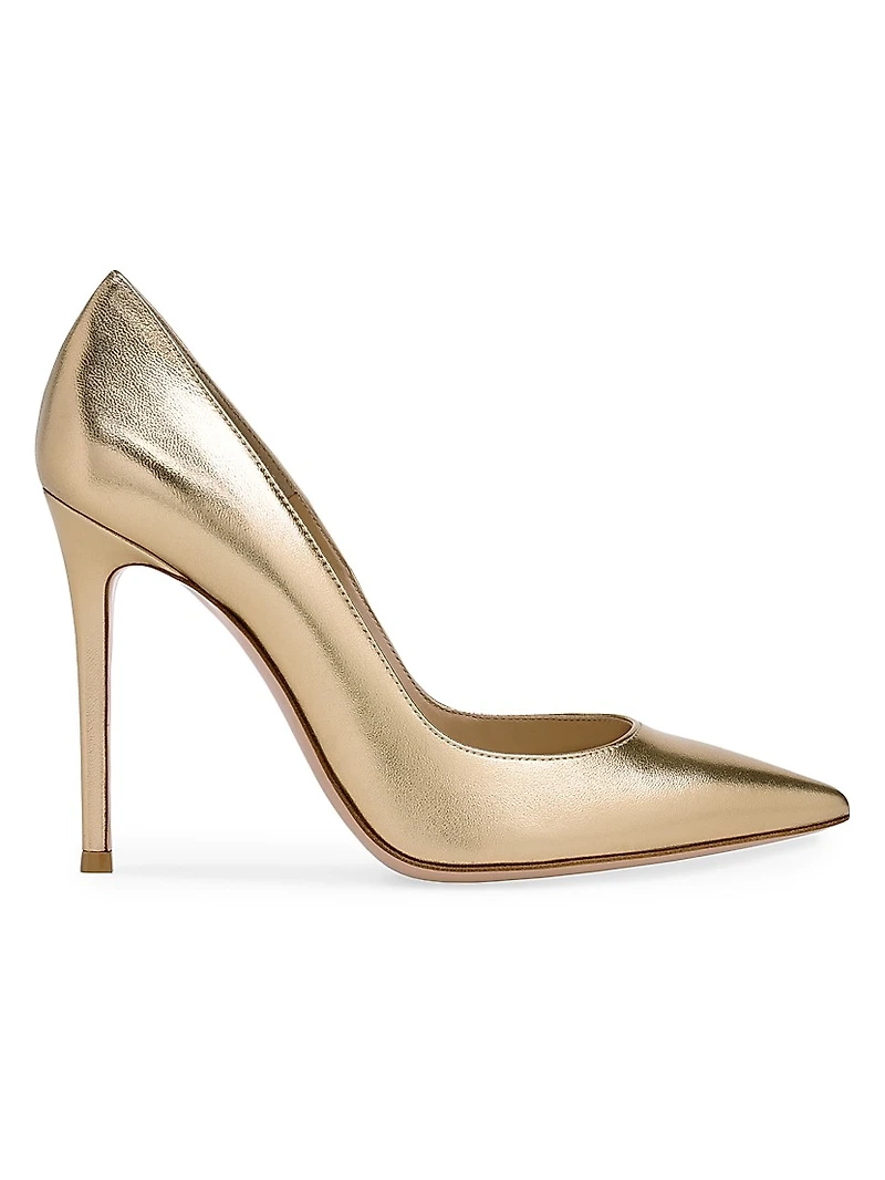 105MM Metallic Leather Pumps