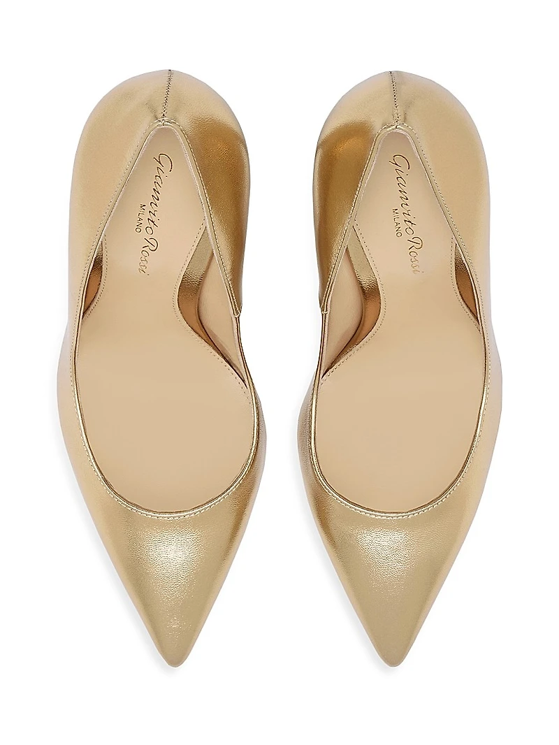 105MM Metallic Leather Pumps