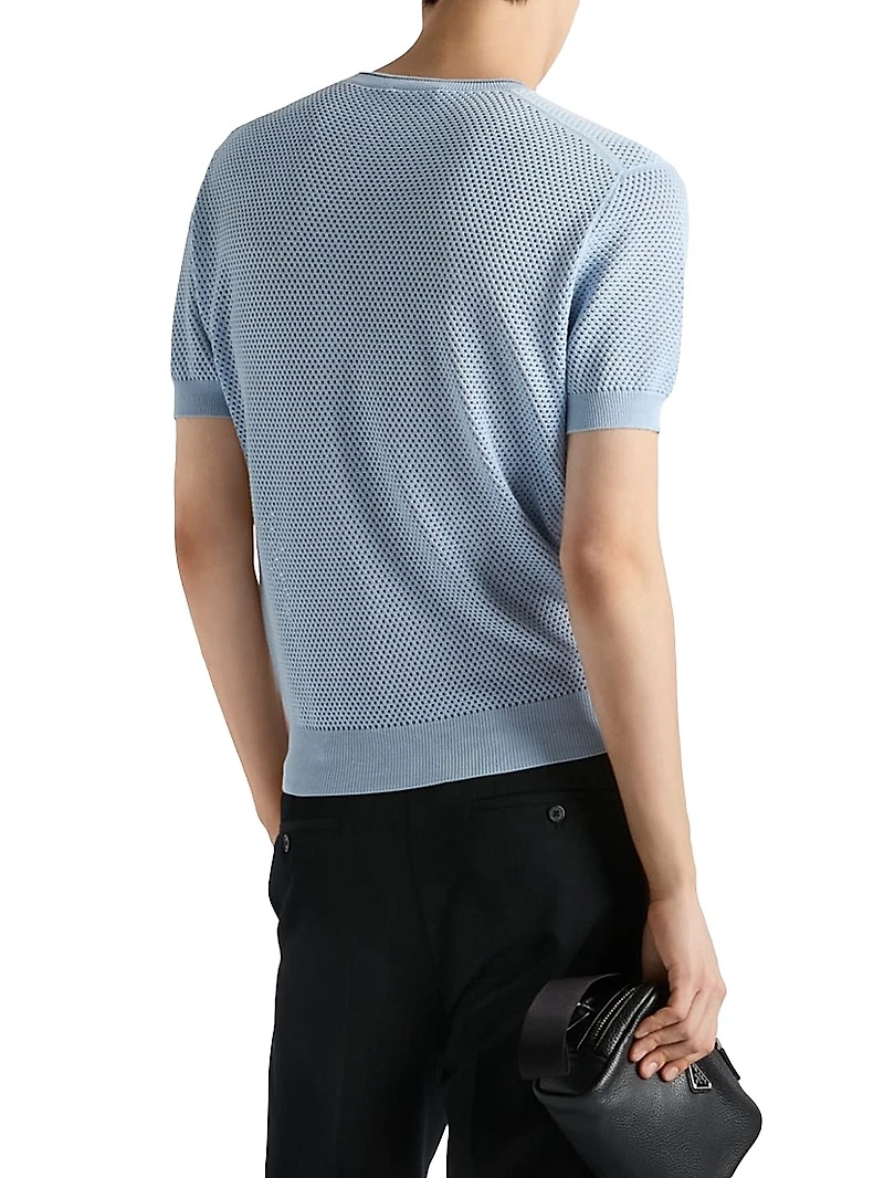 Silk and Cotton Crewneck Sweater