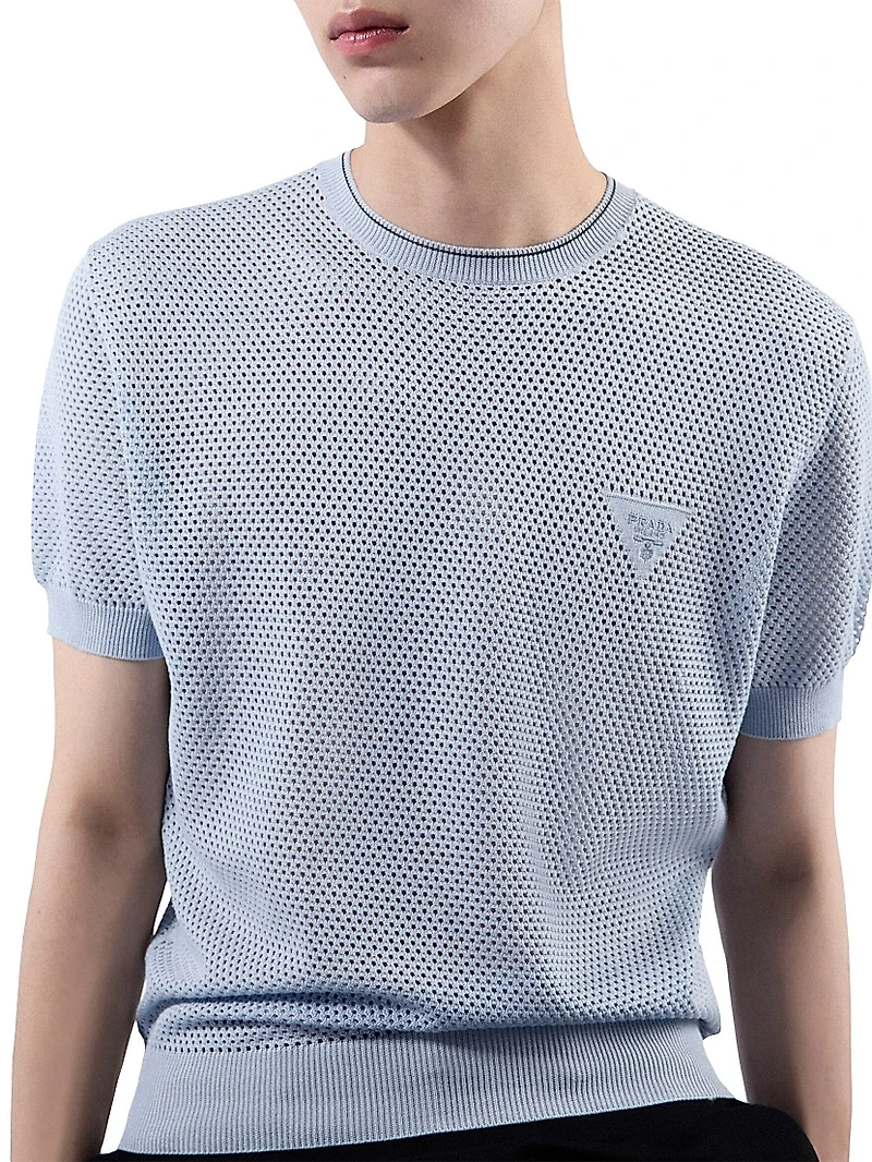 Silk and Cotton Crewneck Sweater