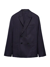 Double Breasted Cotton Blazer