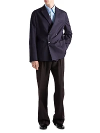 Double Breasted Cotton Blazer