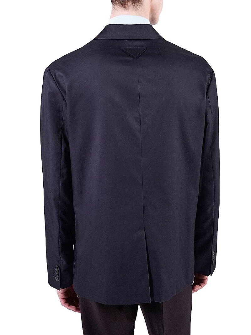 Double Breasted Cotton Blazer