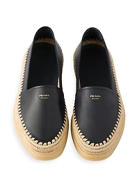 Nappa Leather Espadrilles Loafers