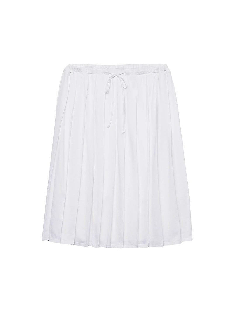 Pleated Jersey Skirt