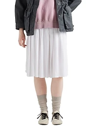 Pleated Jersey Skirt