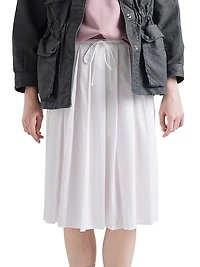 Pleated Jersey Skirt