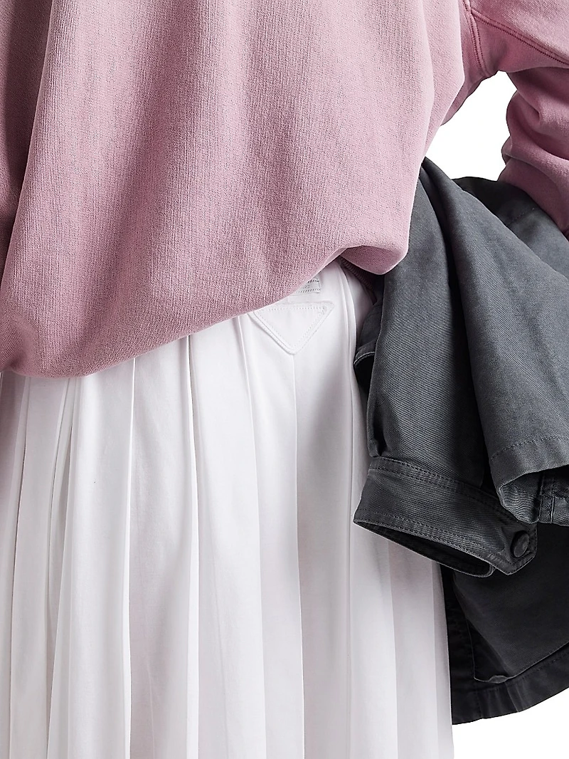 Pleated Jersey Skirt