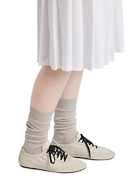 Pleated Jersey Skirt