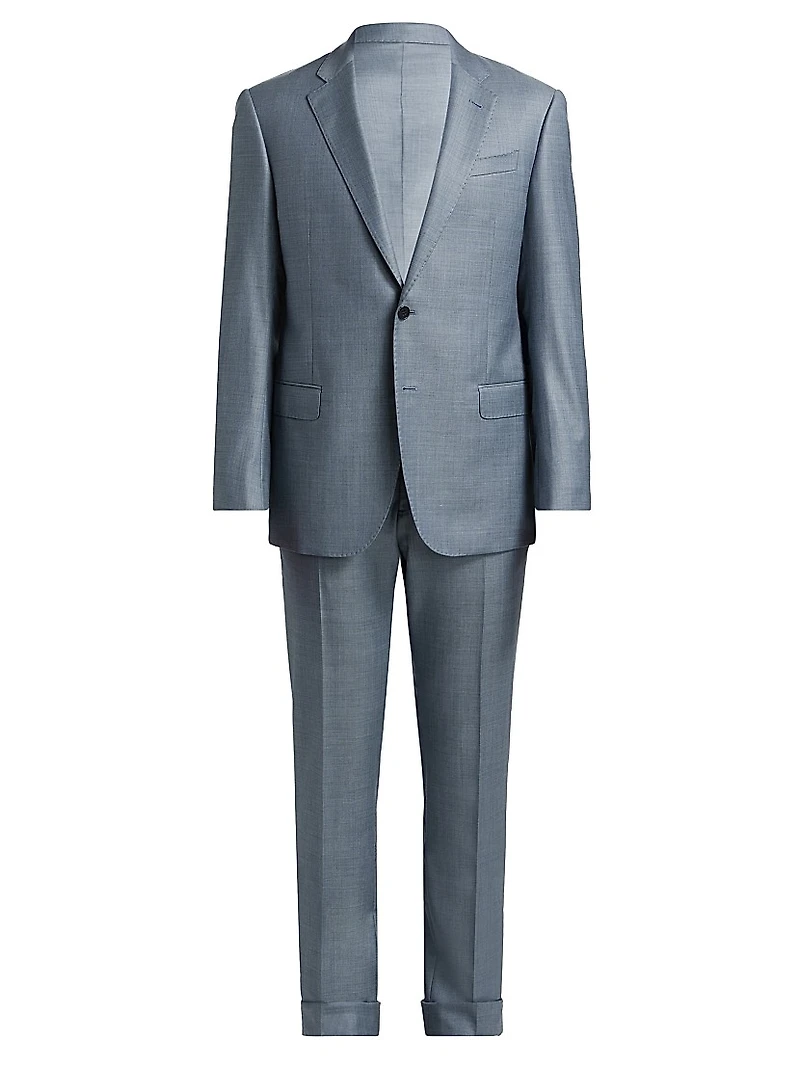 Shark Skin Silky Wool Suit