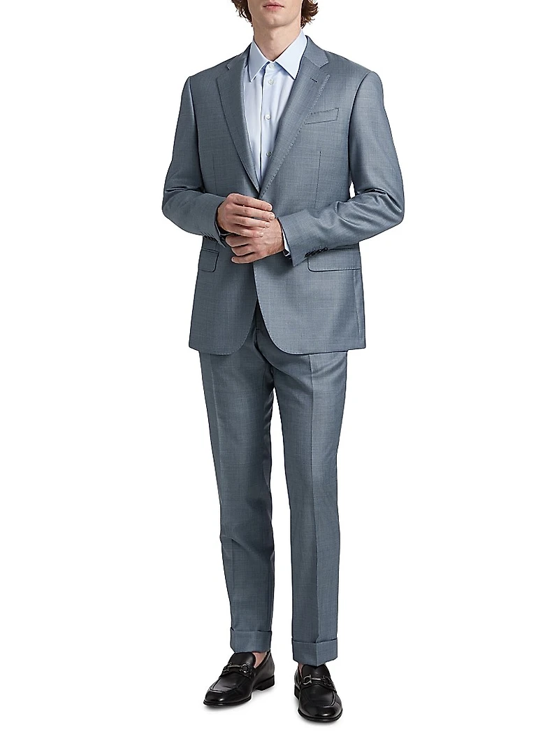 Shark Skin Silky Wool Suit