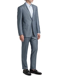 Shark Skin Silky Wool Suit