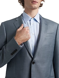 Shark Skin Silky Wool Suit