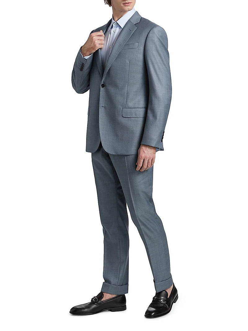 Shark Skin Silky Wool Suit