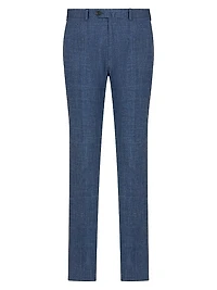 Textured Virgin Wool-Blend Pants