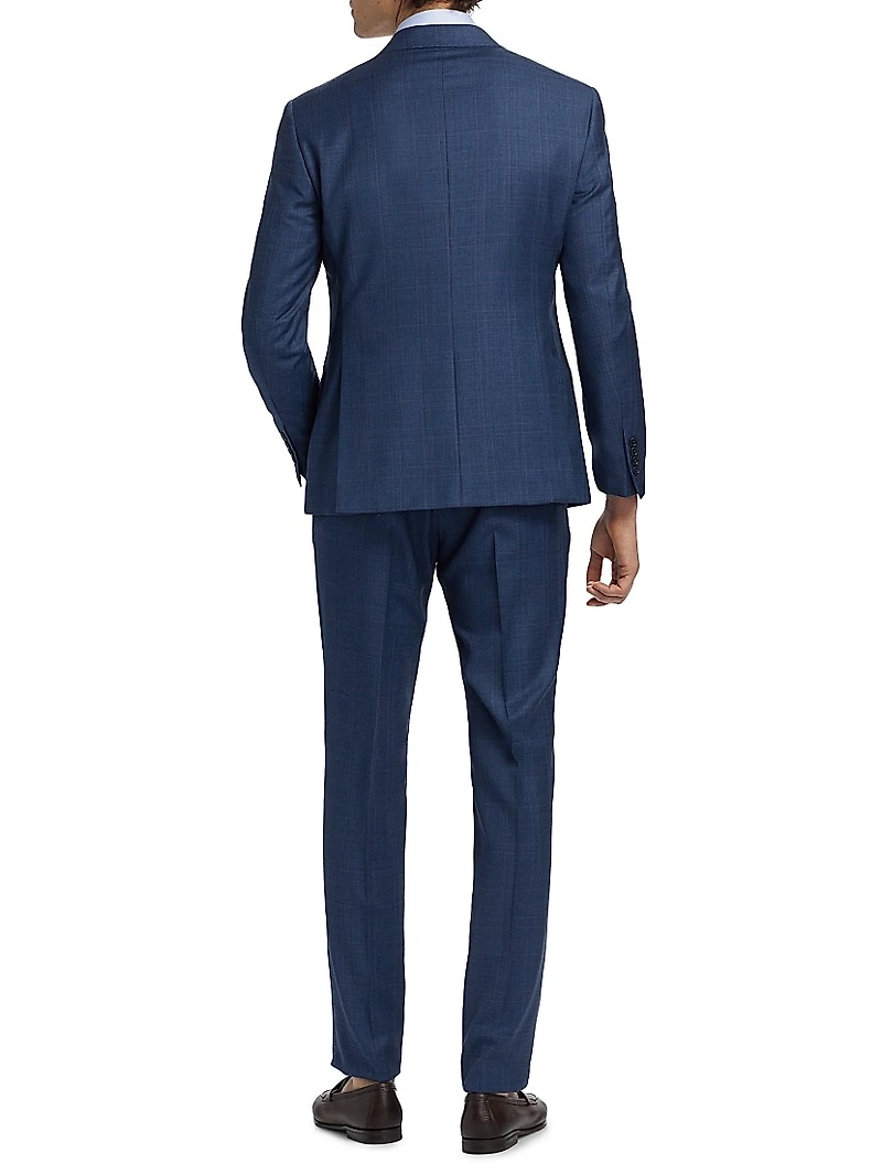 Glen Check Virgin Wool Single-Breasted Suit