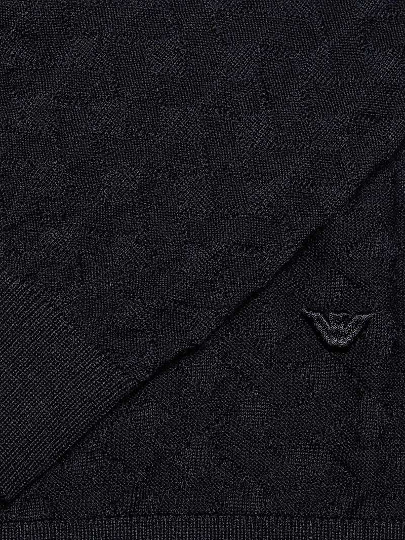 Tonal Basket-Weave Virgin Wool Sweater
