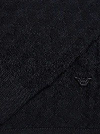 Tonal Basket-Weave Virgin Wool Sweater