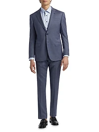 Micro Houndstooth Stretch Virgin Wool Suit