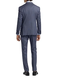 Micro Houndstooth Stretch Virgin Wool Suit
