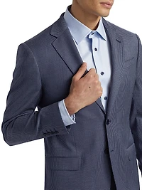 Micro Houndstooth Stretch Virgin Wool Suit