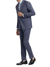Micro Houndstooth Stretch Virgin Wool Suit
