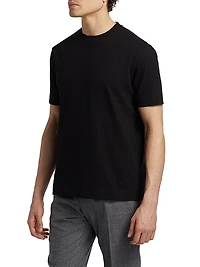 Basket-Weave Cotton T-Shirt