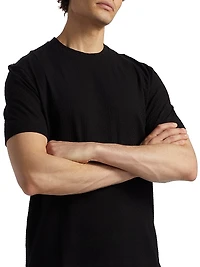 Basket-Weave Cotton T-Shirt