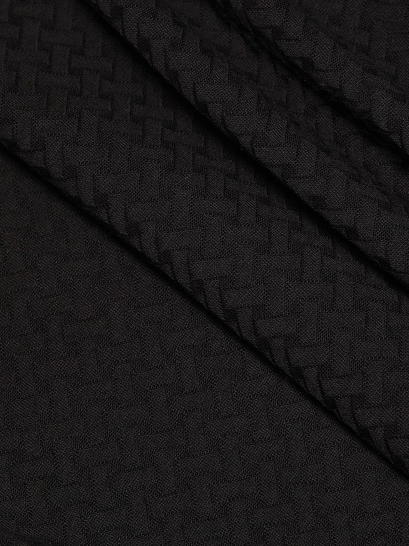 Basket-Weave Cotton T-Shirt