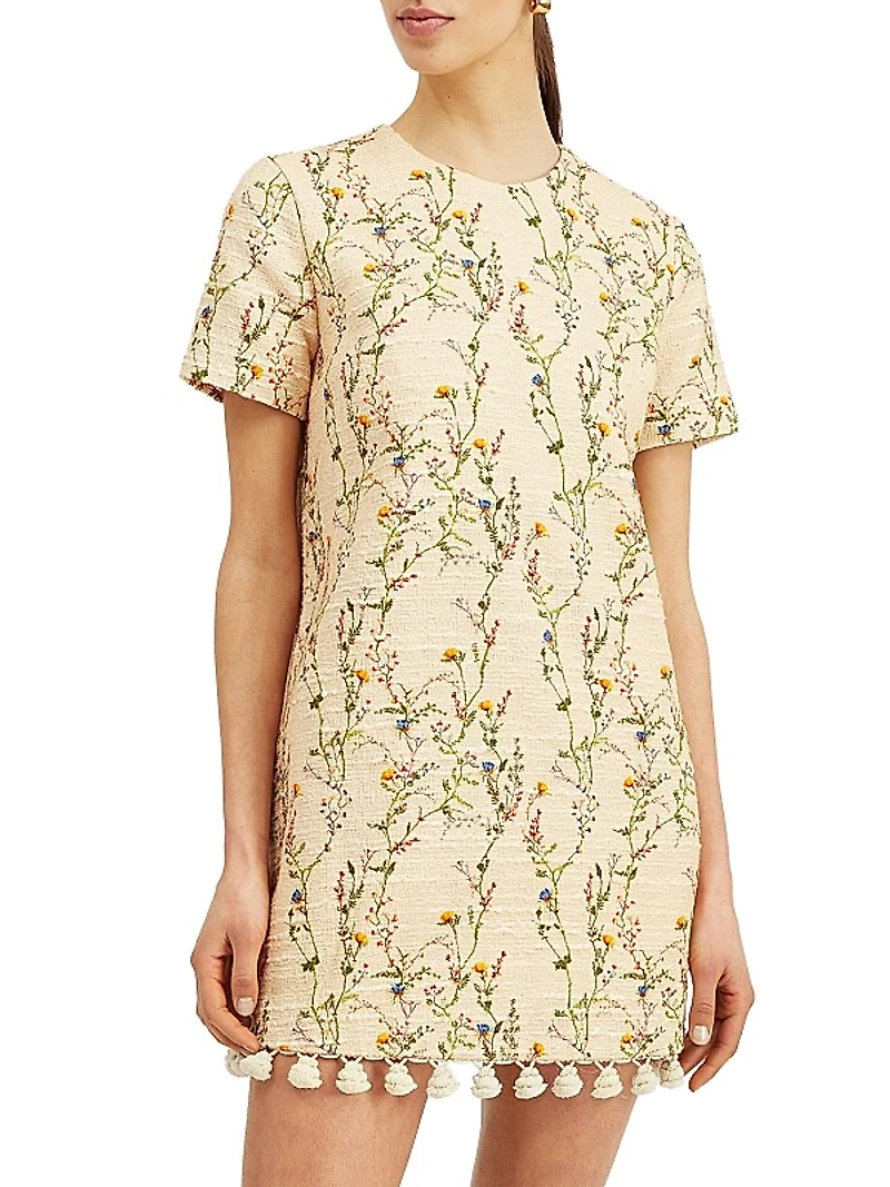 Mini Swing Dress Embroidered