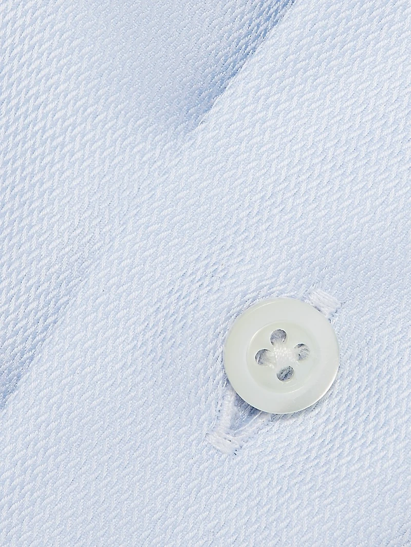 Textured Solid Cotton Button-Front Shirt