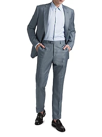 Textured Solid Cotton Button-Front Shirt