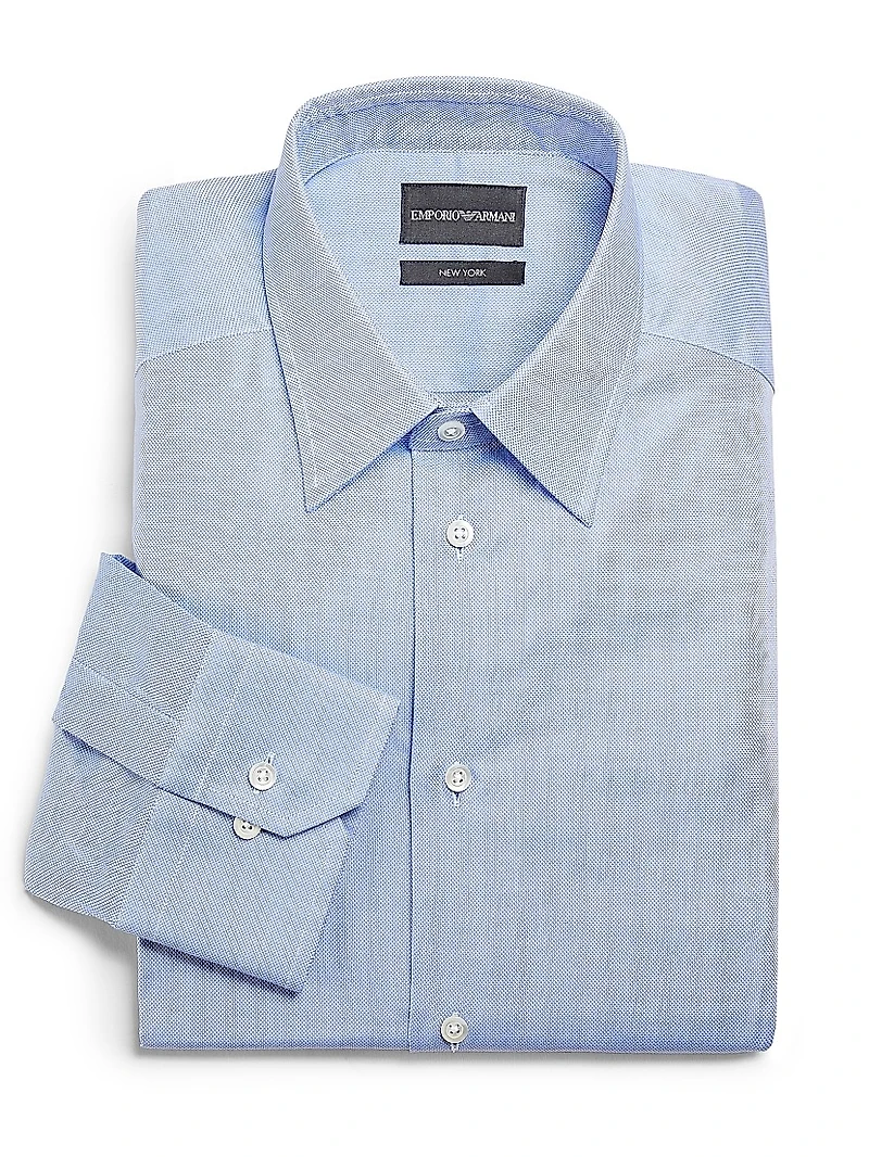 Birdseye Solid Cotton Shirt