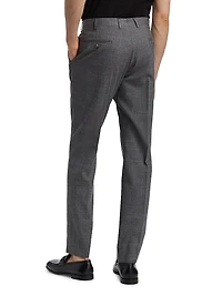 Virgin Wool-Blend Dress Pants