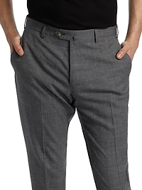 Virgin Wool-Blend Dress Pants