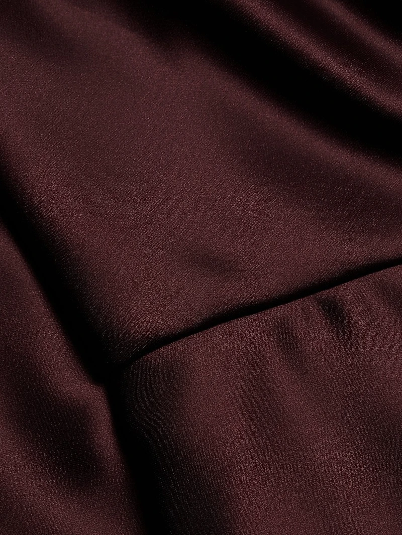 Asymmetrical Fluid Satin Gown