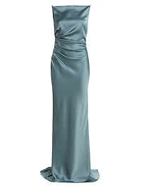 Draped Satin Gown