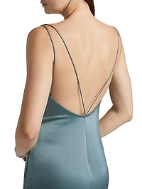 Draped Satin Gown