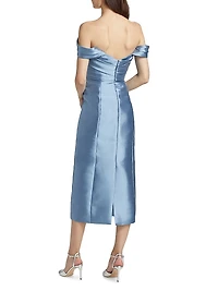 Mikado Off-The-Shoulder Cocktail Dress
